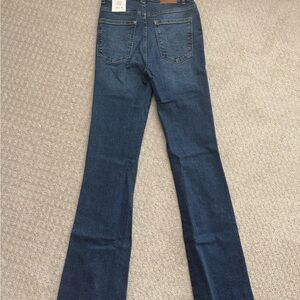 Zara Blue Flare Wide Leg Jeans